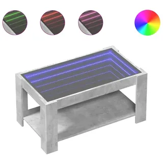 vidaXL LED-Couchtisch Betongrau 93x53x45 cm Holzwerkstoff - Grau