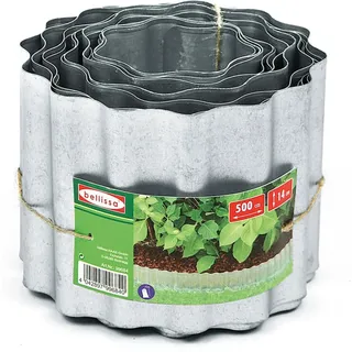 bellissa Rasenkante Welle Verzinkt 500 cm x 14 cm,