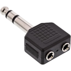 Bild Audioadapter 6,35mm-Klinken-Stecker Stereo / 2x 3,5mm-Klinken-Buchse (99304)