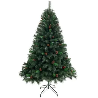 Svita Weihnachtsbaum künstlich Tannenzapfen und Beeren inkl. Ständer 180cm