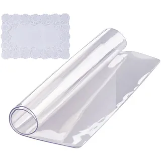 VEVOR Tischfolie Tischschutz Transparent 1,5 mm Dicke, Tischschutz-Folie PVC 305 x 305 mm Quadratische Tischdecke Tischfolie Abwaschbar Verschleißfest Hitzebeständig Wasserdichte Tisch-Schutzfolie