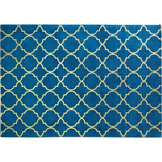 Beliani Yelki Kurzflorteppich 160 x 230 cm Blau