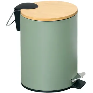 Kesper Kosmetikeimer , Salbeigrün , Holz, Kunststoff , Bambus , 3 l , 24 cm , FSC 100% , Haushalt & Reinigung, Reinigung, Mülleimer & Abfallsammler