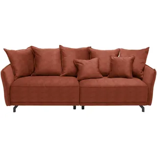 Carryhome Bigsofa , Rostfarben , Metall , Uni , Füllung: Silikon,Silikon , 226x91x103 cm , Stoffauswahl , Wohnzimmer, Sofas & Couches, Sofas, Textilsofas