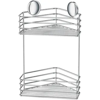Duschkorb , Chromfarben , Metall , eckig , 25x27x20 cm , Badezimmer, Baden & Duschen, Duschregale & Duschablagen