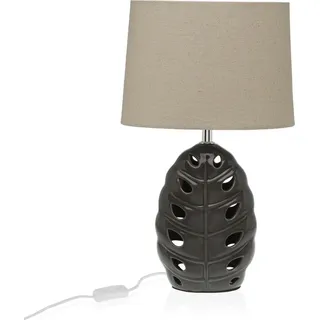 Versa Tischlampe Silber Silber Keramik 13 x 33 x 25 cm