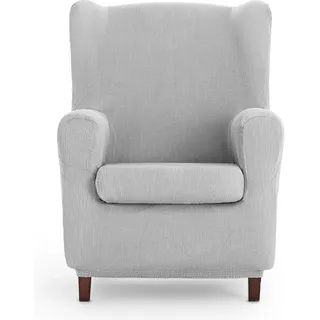 ECOMMERC3 | Universal-Sesselbezug für Ohrensessel, vielseitig einsetzbar, perlgrau, einfach anzubringen, für Rückenlehne, Sitz und Armlehnen