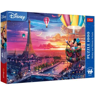 Trefl Premium Plus Quality - Disney-Puzzle, Mickey und Minnie in Paris – 1000 Teile, Lieblingsfiguren-Puzzle-Serie, für Erwachsene und Kinder ab 14 Jahren