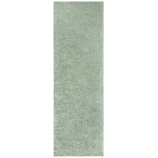 Carpet City Hochflor-Teppich carpet city City Shaggy", grün, B:80cm H:30mm L:300cm, Polypropylen, Teppiche, Hochflor-Teppich, Auch als Läufer, Langflor, Uni, Shaggy, flauschig-weich