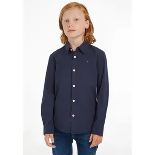 Tommy Hilfiger Langarmhemd »SOLID STRETCH POPLIN SHIRT L/S«, blau