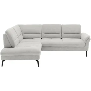 Beldomo System Ecksofa , Creme , Textil , Ottomane links, L-Form , 256x206 cm , Goldenes M , Stoffauswahl, seitenverkehrt erhältlich, Bettfunktion erhältlich, Hocker erhältlich, Rücken echt, individuell planbar , Wohnzimmer, Sofas & Couches, Wohnlandschaften, Ecksofas