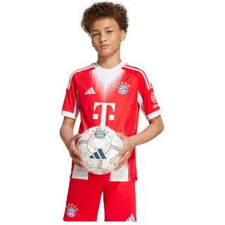 Adidas Fc Bayern 25/26 Heim Junior-kurzarm-t-shirt - Red - 11-12 Jahre