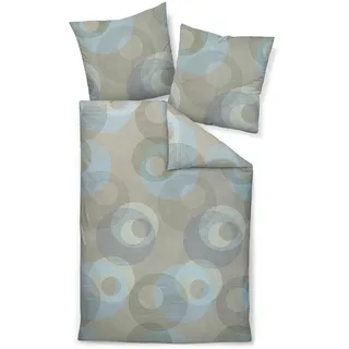 JANINE Bettwäsche DAVOS 65175 Farbe salbeigrün Größe 155x220+80x80 - Grün