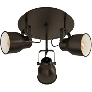 EGLO Mitchley 3 E27 rund braun