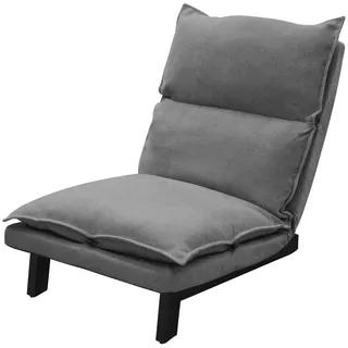 Ml-Design Bodenstuhl Grau , Metall , 59x73.5x96 cm , Gartenmöbel, Gartenliegen, Relaxliegen