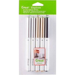 Cricut Explore/Maker Point Pen 10-Pack Everyday Collection Stiftset Silber, Gold, Schwarz