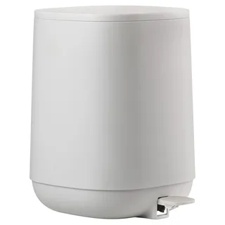 Zone Denmark Time Mülleimer fürs Badezimmer, Kleiner Kosmetikeimer, Abfalleimer mit Deckel, Durchm. 20,8 cm, Höhe 27,5 cm, Fassungsvermögen 3 Liter, Soft Grey (Grau)