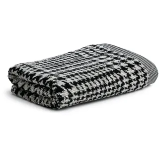 Möve Brooklyn Glencheck Handtuch 50 x 100 cm nature/black