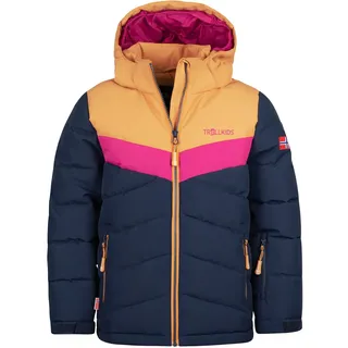 TROLLKIDS Gryllefjord Jacke - Navy / Honey / Fireberry - 176