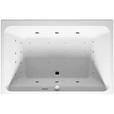 RIHO Castello Rechteck-Badewanne, mit Joy-System, 2-Sitzer, 180x120x51cm, 335 Liter, weiß, B0640, Ausführung: Version rechts