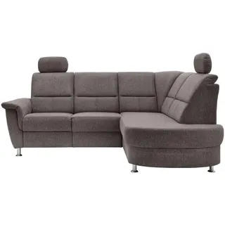 Livetastic Ecksofa , Graubraun , Textil , Uni , L-Form , 231x184 cm , Made in Eu , Relaxfunktion, Rücken echt, USB-Anschluss, Herz-Waage-Funktion, USB-C-Anschluss , Wohnzimmer, Sofas & Couches, Wohnlandschaften, Ecksofas