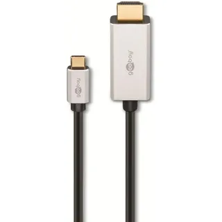 goobay USB-C auf HDMI Adapterkabel 3 m Schwarz