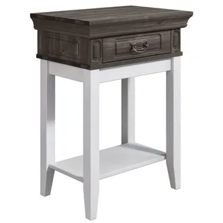 OTTO home Nachtschrank Vinales 58 x 39 x 76 cm Grau/Weiß
