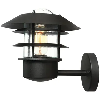 Wandleuchte Schwarz Edelstahl IP44 Haus Maritim robust RIVER Außen Lampe Laterne