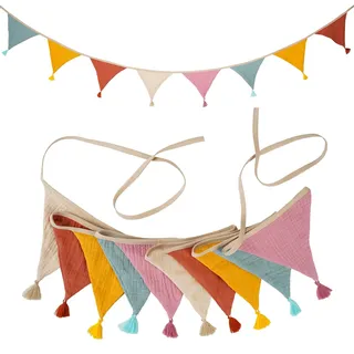 Tongyixin Wimpelkette Kinderzimmer, hausbett Himmel,Girlande Kinderzimmer,Kinderzimmer Deko,Wanddeko Geschenk,Wandtattoo Kinderzimmer Mädchen & Jungen,Babyzimmer & Babybett Deko Rosa