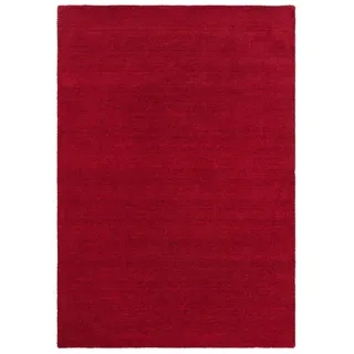 THEKO Wollteppich »Gabbeh Uni, Handgefertigt, Teppich, meliert, reine Wolle,« rechteckig 14 mm Höhe Schlafzimmer, Wohnzimmer, Esszimmer, auch als Läufer oder rund, rot