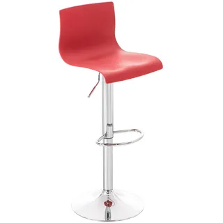 CLP Barhocker Hover Kunststoff mit Metall-Gestell | Farbe rot Material Gestell Metall in Chromoptik - Rot