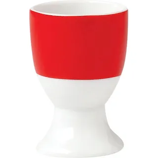 van Well Eierbecher "Vario" Porzellan, spülmaschinen- und mikrowellengeeignet, rot, weiß