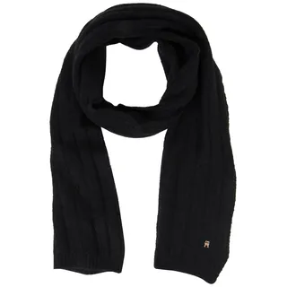 Tommy Hilfiger Damen Schal Timeless Scarf Tuch, Schwarz (Black), Einheitsgröße