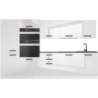 B Belini Group Küchenzeile Grace 300 cm, mit Arbeitsplatten, Weiß Hochglanz , Holz , 300x204x60 cm , Küchen, Küchenzeilen & Küchenblöcke, Küchenzeilen, Küchenzeilen ohne Geräte