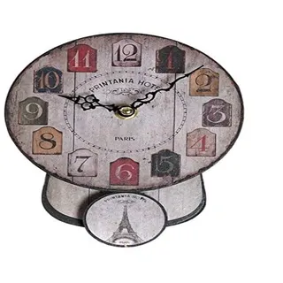 Home Decor Wanduhr Dkd Pendel Eisen Holz MDF (14 x 5 x 19 cm)