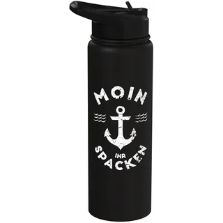 Moin Ihr Spacken Norddeutsch Anker Maritim Stainless Steel Insulated Water Bottle