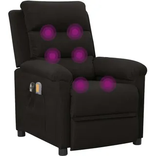 vidaXL Massagesessel Elektrisch Schwarz Stoff - Schwarz