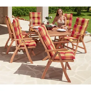 Garten-Essgruppe MERXX "Maracaibo", braun, Obermaterial: 100% Polyester. Füllung: 100% Polyurethan, Sitzmöbel-Sets, Garten-Essgruppe