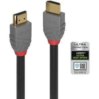 Lindy Anschlusskabel HDMI-A Stecker, HDMI-A Stecker 2.00m Schwarz 36953 8K UHD HDMI-Kabel