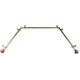 Rod Desyne Moyat Gardinenstange für Erkerfenster, 50,8-91,4 cm, 96,5-182,9 cm, Messing antik