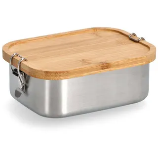 None Lunchbox, Silber, Metall, 11.5x6x16 cm, Küchenzubehör, Vorratsbehälter, Brotdosen