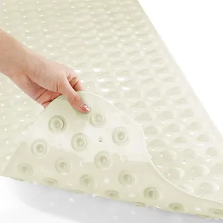 Yimobra Badewannenmatte, Extra Lang Badematte für Wanne 100 x 40 cm Anti-Rutsch mit Abflusslöchern, Saugnäpfen, Phthalatfrei, Latexfrei, BPA-frei und Maschinenwaschbar