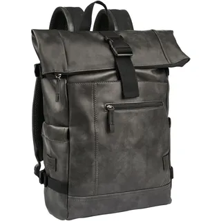 CAMEL ACTIVE Herren Rucksack mit strukturierter Optik Schwarz, Menswear-L