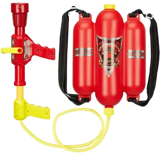 Relaxdays Feuerwehr Wasserspritze, Kinder, Gelb,Rot,Schwarz