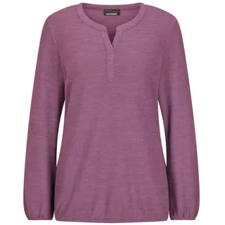 GOLDNER Langarmshirt »Kurzgröße Elegante Rundhals-Bluse mit Zierblende«, pink