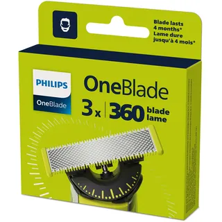 Philips OneBlade 360 Scherkopf Schwarz, Grün 3 St.