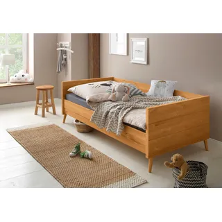 LÜTTENHÜTT Jugendbett Ellen 97 x 209 cm Kiefer massiv gebeizt beige