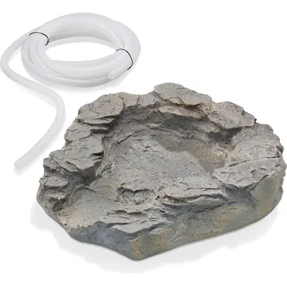 esotec Obere Bachlaufschale mit Schlauchanschluß Stein-Optik outdoor 100755 - Grau