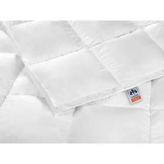 IRISETTE Daunendecke Nora extra warme Winterdecke mit Bezug aus 100% Baumwolle. Füllung aus 100% Daunen der Klasse I, 155 x 220 cm, Öko-Tex Zertifiziert, produziert nach deutschem Qualitätsstandard