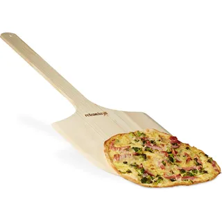 Relaxdays Pizzaschieber 1 x 30 x 78 cm Holz khaki